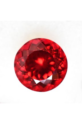 Gemsgrowth Natural Red Ruby Loose Gemstone, 13 Carat, Round Cut, Certified, for Jewelry Making, Pendant, Ring, Necklace, Engagement