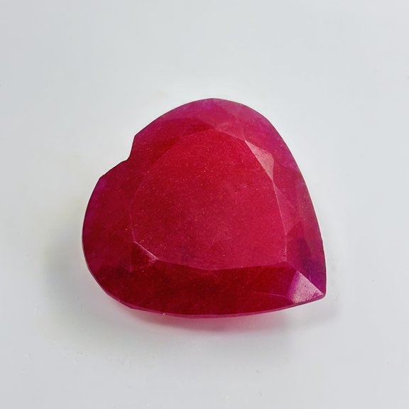 Gemsgrowth Natural Red Ruby Loose Gemstone, 267 Carat, Heart Cut, AAA, Certified, for Jewelry Making, Pendant, Ring, Necklace, Engagement