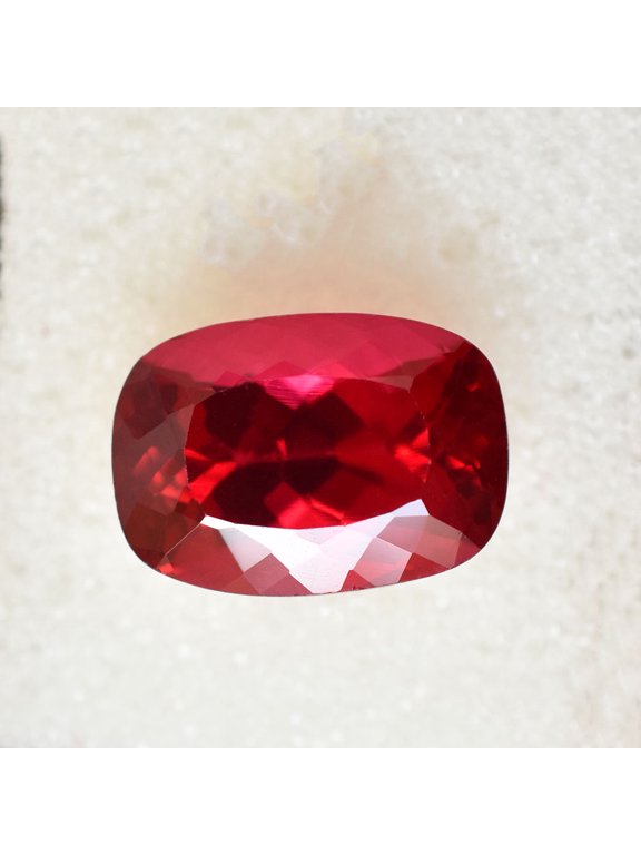 Gemsgrowth Natural Red Ruby Loose Gemstone, Cushion Cut, 14x10mm, Certified, for Jewelry Making, Pendant, Ring, Necklace, Engagement