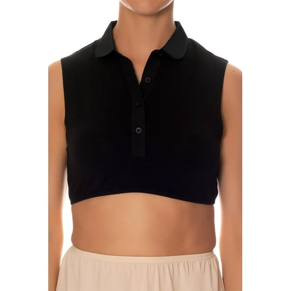 Gemsli Sleeveless Crop Shell Top with Round Collar SH322