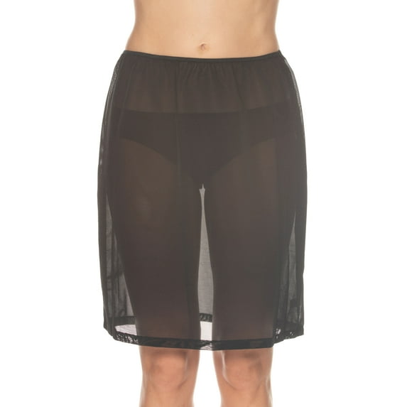 Gemsli Womens Cling-Free Mesh Half Slip, M, 20 Inch Black