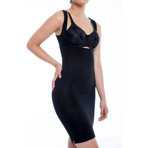 Gemsli Womens Firm Control Frontless Body Shaper, 2X-Large, Black