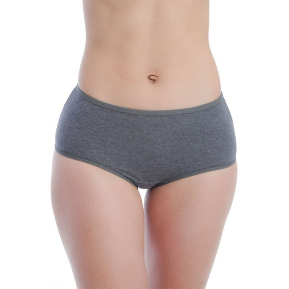 Gemsli Womens Ultra Comfort Cotton Hipster 3-Pack, 7, Smoke