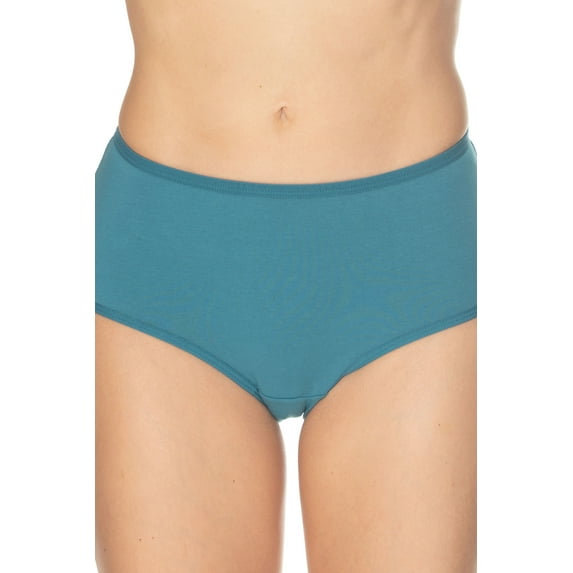 Gemsli Womens Ultra Comfort Cotton Hipster 3-Pack, 8, GREEN