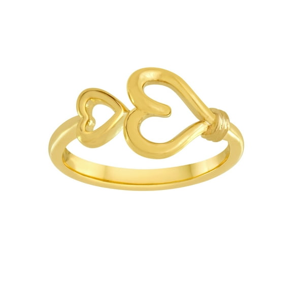 Gemspirations Knots of Love 14kt Yellow Gold over Sterling Silver Heart Ring