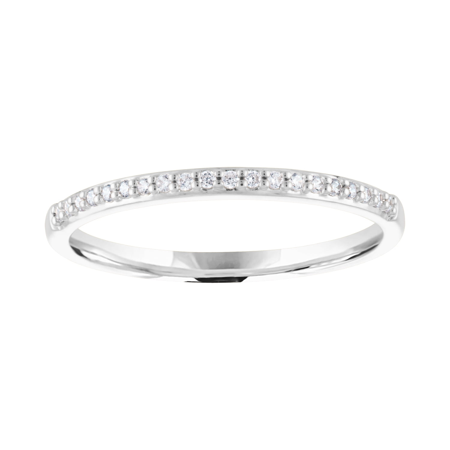 Gemspirations Sterling Silver and Genuine Diamond 1/10 cttw Stackable Ring