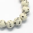 thumbnail image 1 of Gemstone Beads Strands Imitation Bodh Round White 10mm Hole: 1mm 40pcs/strand 15.7 inch, 1 of 2