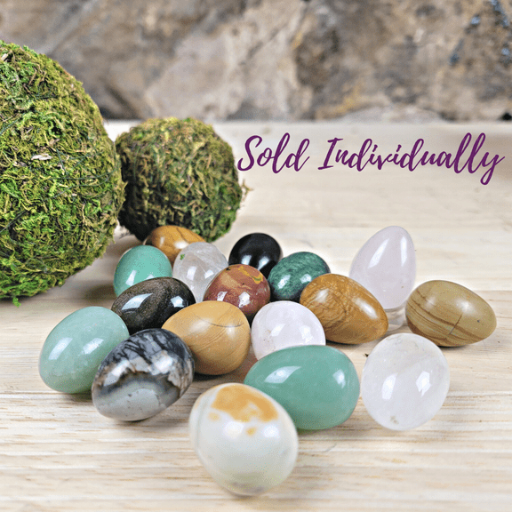 Gemstone Egg 1" Assorted Stone