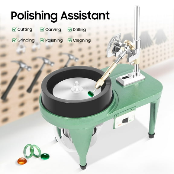 Gemstone Flat Grinder Jewelry Gem Faceting Polisher Grinding Machine 2800Rpm for Cutting, Carving, Drilling