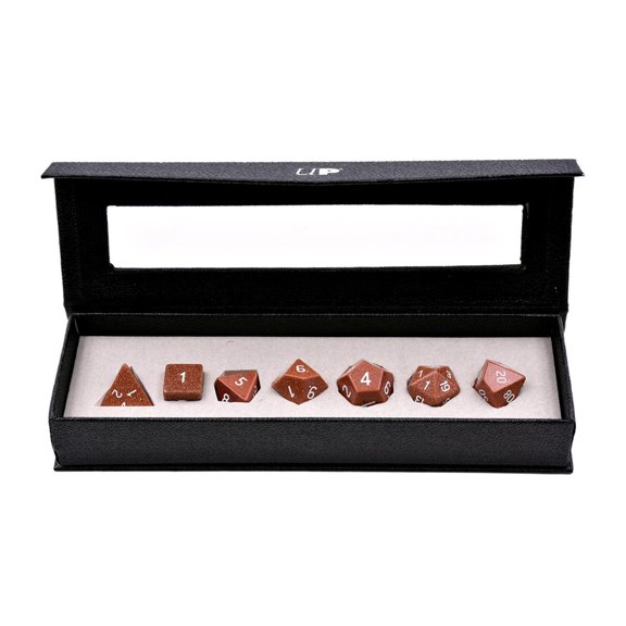 Gemstone Gold Sandstone RPG Dice Set (7ct)