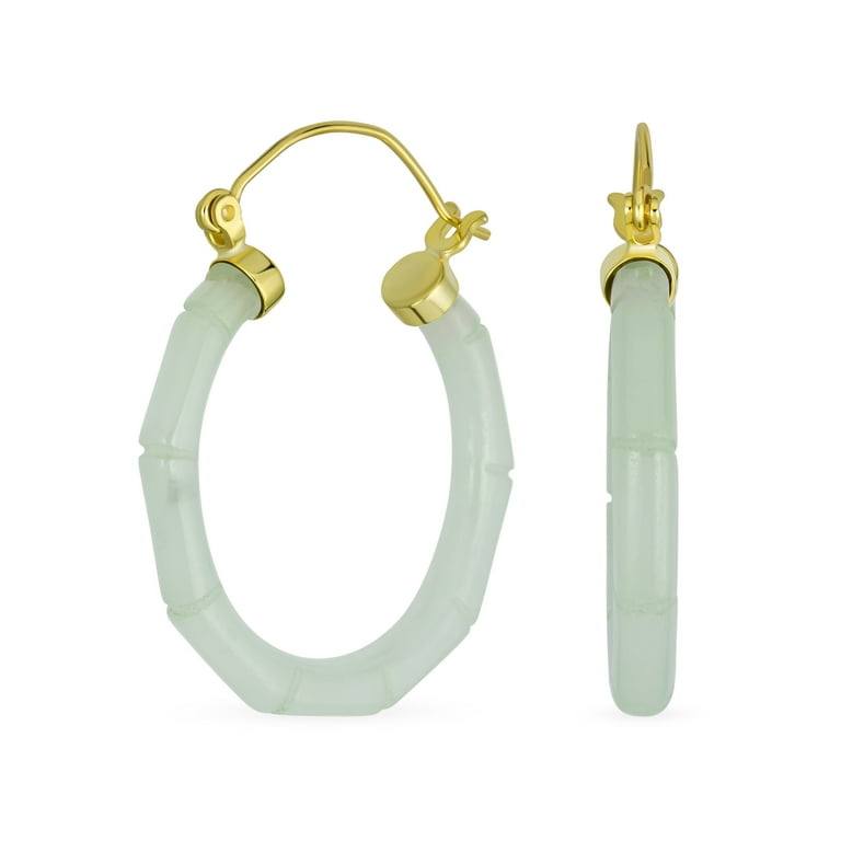 Jade bamboo earrings clearance