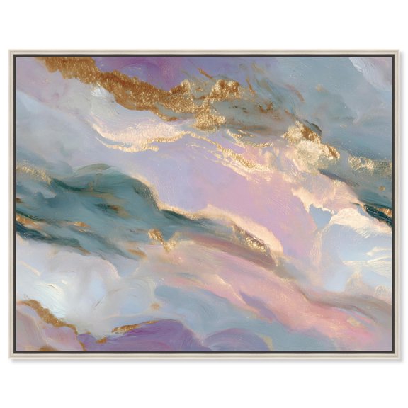 Gemstone Hues III Canvas Print Geode Art by Art Remedy, Silver Frame, 20 x 16