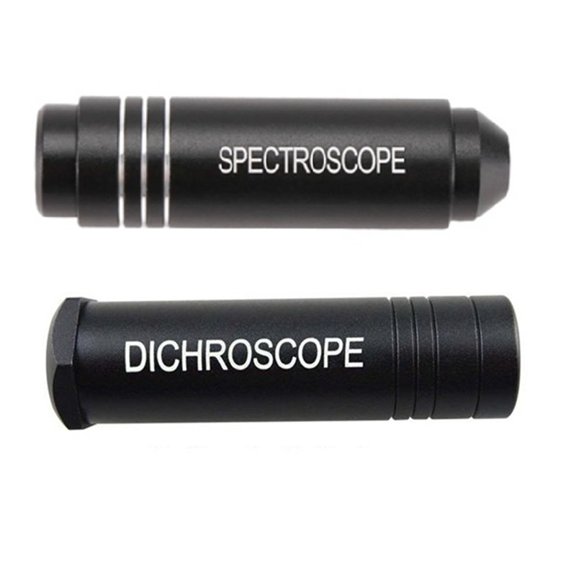 Gemstone Identification with the Handheld Diffraction Spectroscope and Heavy Duty Calcite Dichroscope,1 * Spectroscope 1 * Dichroscope,Black