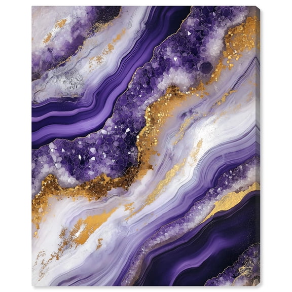 Gemstone Labyrinth I Canvas Amethyst Wall Art by Art Remedy, Gallery Wrapped, 30 x 36