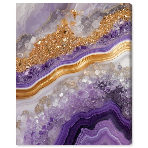 Gemstone Labyrinth II Canvas Amethyst Wall Art by Art Remedy, Gallery Wrapped, 30 x 36