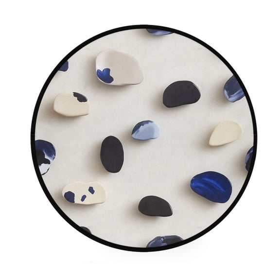 Gemstone Memory Foam Bath Mat 36" Absorbent Rug with Non Slip Base and 4 Bonus Pads