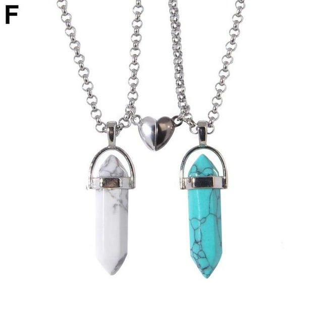 Gemstone Pendant Necklace Natural Quartz Crystal Point Gift Healing Chakra T5I5
