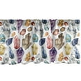 thumbnail image 1 of Gemstone Print Window Valance, Colorful Crystal Stones Pattern Hippi Bohemian Exotic Feels Style, Curtain Valance for Kitchen Bedroom with Rod Pocket, 54" X 18", White and Multicolor, by Ambesonne, 1 of 2
