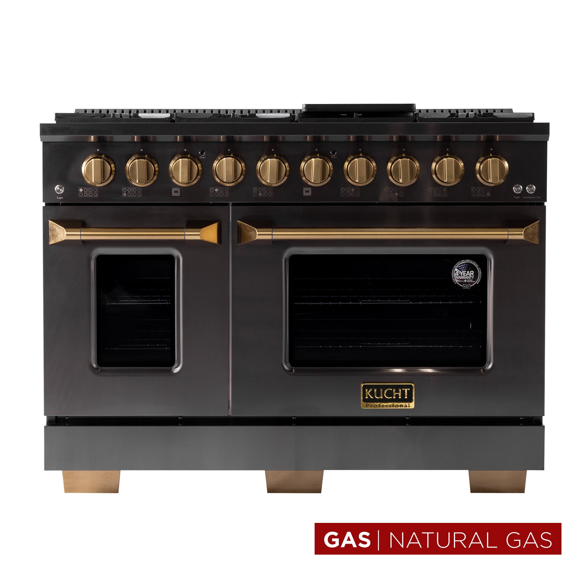 Gemstone Professional 48-in Natural Gas Range in Titanium Stainless Steel