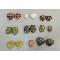 Gemstone Puffy Hearts, Crystal Gemstone palm stone
