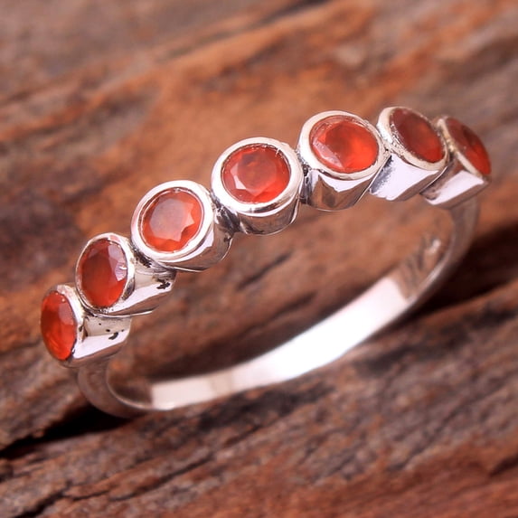 Gemstone Ring, 925 Sterling Silver, Handmade Jewelry, Birthstone Ring, Eternity Ring