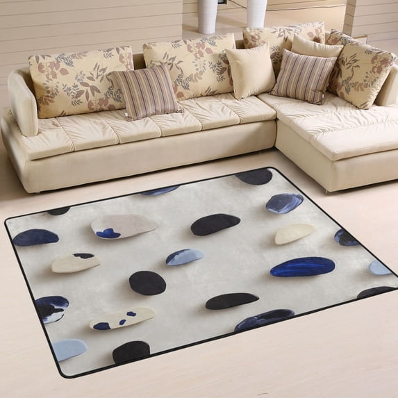 Gemstone Soft Polyester Area Rug 36''x24'', Non Slip, Memory Foam, Water Absorbent