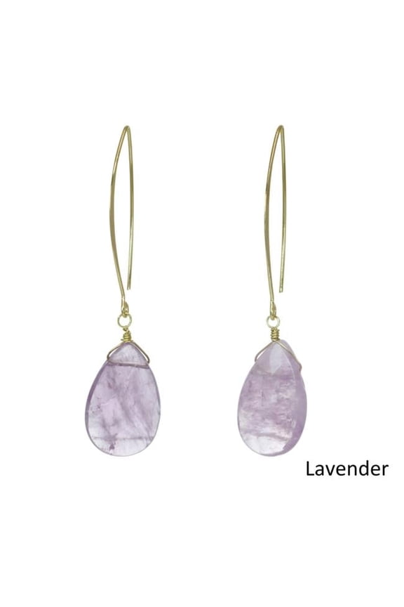 Gemstone Teardrop Earrings