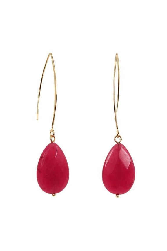 Gemstone Teardrop Earrings