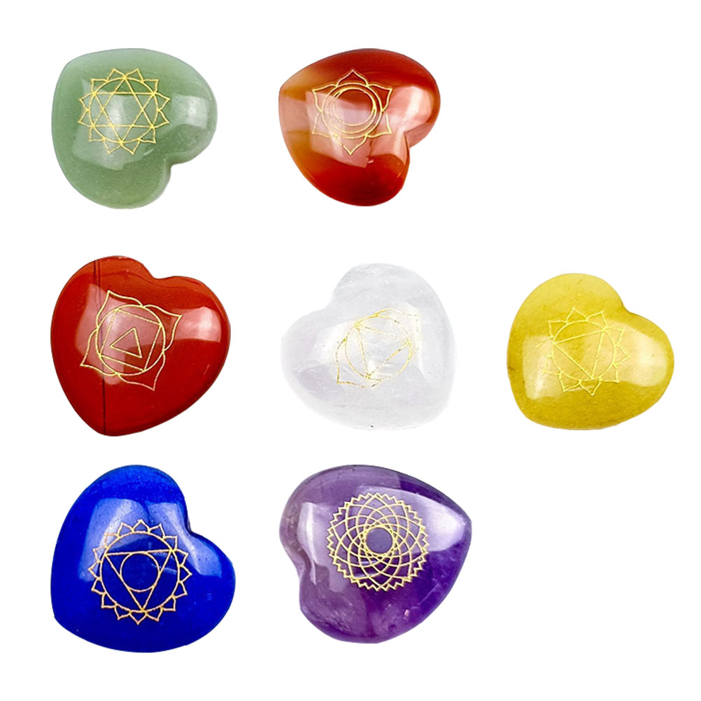 Gemstones Therapy Energy Stone Energy Stone Balls Seven Chakra Love