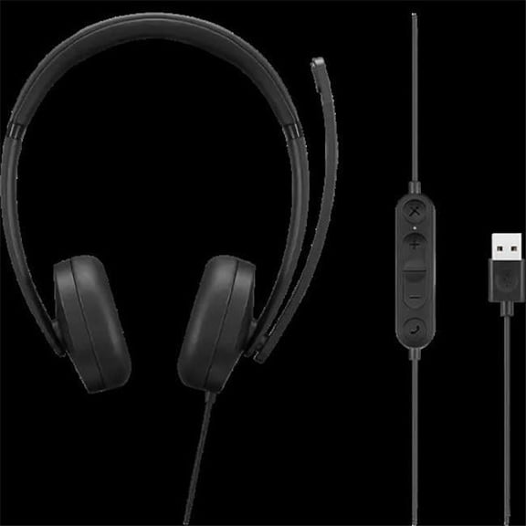 Gen 2 OnEar USB-A Wired Stereo Headset - Black - Lightweight Design - High-Quality Audio