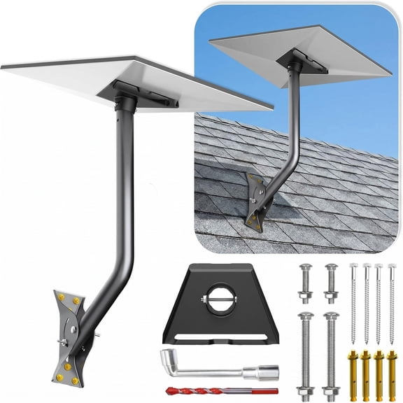 Gen 3 Mount for Starlink, Adjustable Wall and Roof Mounting Kit Compatible with Gen 3 Starlink Standard Dish Includes Aluminum Gen 3 Pipe Adapter