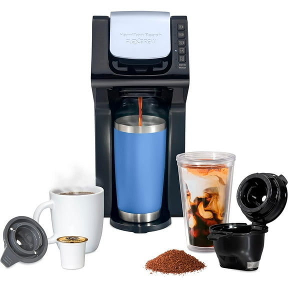 Gen 4 FlexBrew Single-Serve Hot & Iced Coffee Maker with Removable Reservoir, Compatible with Pod Packs and Grounds, 50 oz, 4 Fast Brewing Options, Black