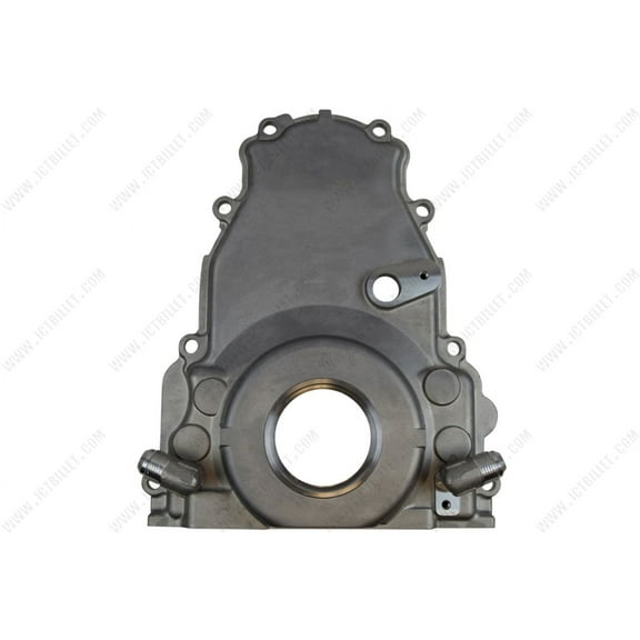 Gen 4 LS Timing Cover with Dual -10an Turbo Oil Drain Bungs ICT Billet 551595
