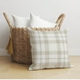 thumbnail image 1 of Gen Plaid Tan Throw Pillow, 1 of 4
