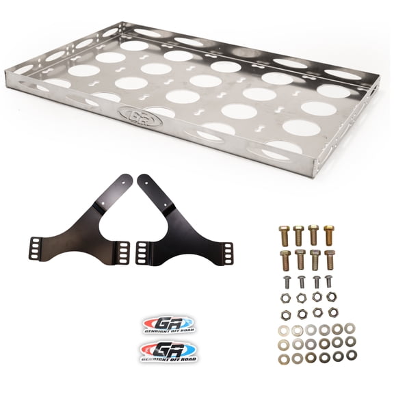 Gen-Right ACC-10100 Aluminum Cargo Rack With Steel Cargo Rack Mounts - Large Size, Lightweight Storage for Jeep Wrangler