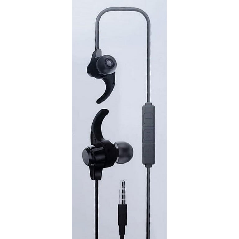 Gen Tek G11m Metal Stereo Earbuds with Mic Black Walmart