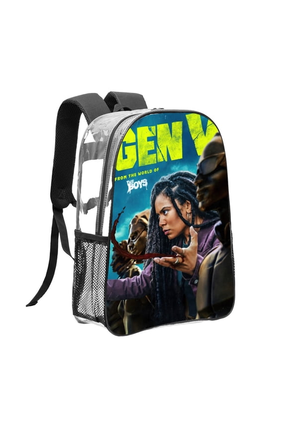 Gen V Pattern Transparent Backpack Lightweight And fashionable Showcasing Personality And Leading The Trend