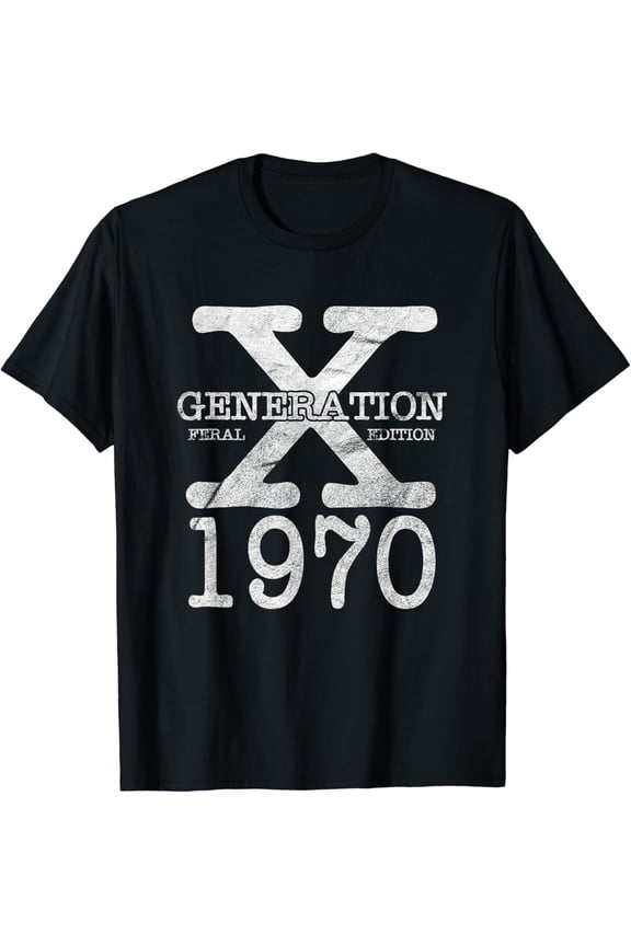 Gen X 1970 Feral Edition Gen Xer Born 1970 Retro Vintage Tee T-Shirt