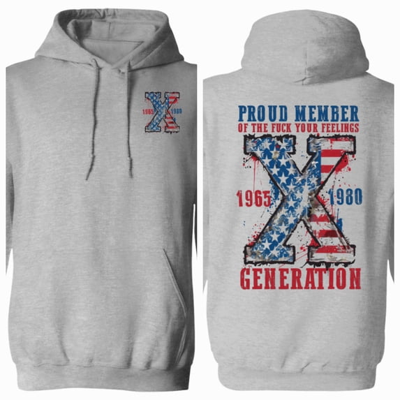 Gen X Front and Back Print Pullover Hoodie