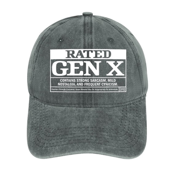 Gen X Gray Hat Adjustable Funny Fashion Unisex Baseball Cap For Men Women
