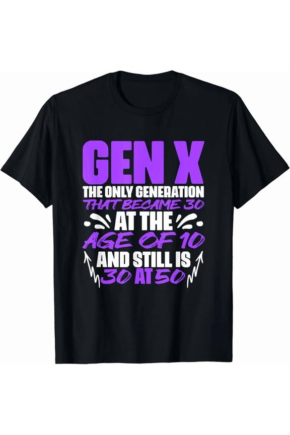 Gen X Humor Generation X Retro Vintage Funny 1980s Gift Unisex T-Shirt, up to Size 5XL