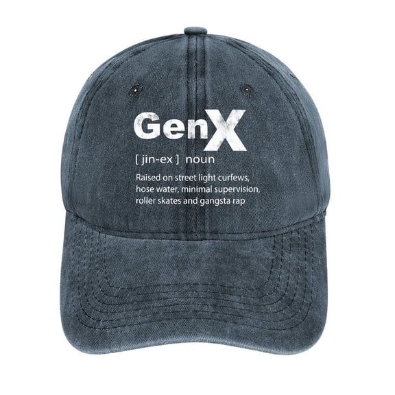 Gen X Navy Hat Adjustable Funny Fashion Unisex Baseball Cap For Men Women