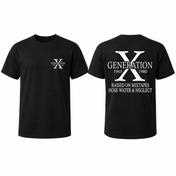 Gen X Nostalgia Graphic T-Shirt, Unisex Classic Fit Short Sleeve Tee