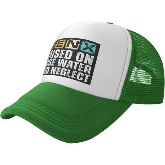 Gen X Raised On Hose Water and Neglect Cap Generation Mesh Trucker hat