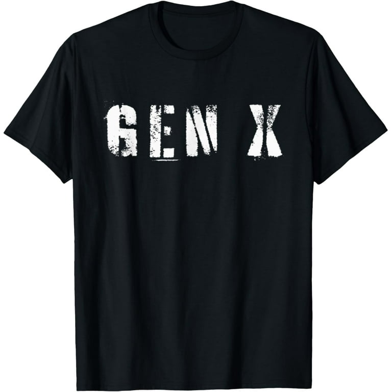 Gen X Vintage Generation 60s 70s 80s T-ShirtMen and women, Black T