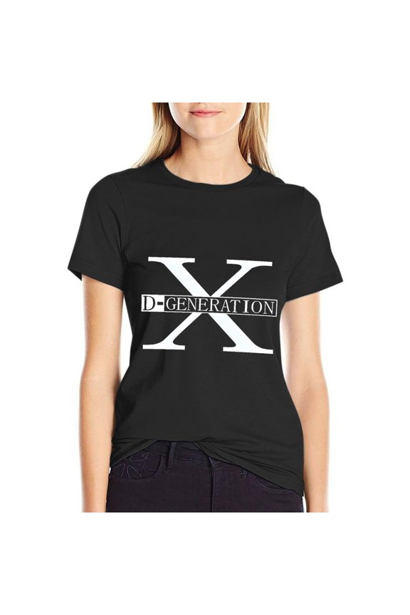 Gen X Women’s Short Sleeve Cotton T-Shirt HD Graphic Printed Tee Casual Crew Neck Top 3XL
