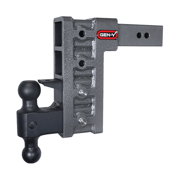 GEN-Y Hitch GH-624 MEGA-DUTY 21K Drop Hitch - 2.5" Shank, 9" Drop, 3K TW with GH-061 Dual-Ball Mount & GH-062 Pintle Lock