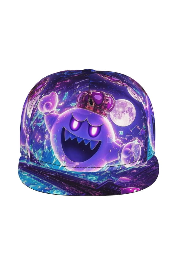 Gen-gar Demon Unisex Flat Brim Cap Adjustable Fitted Hat Baseball Cap for Men Women