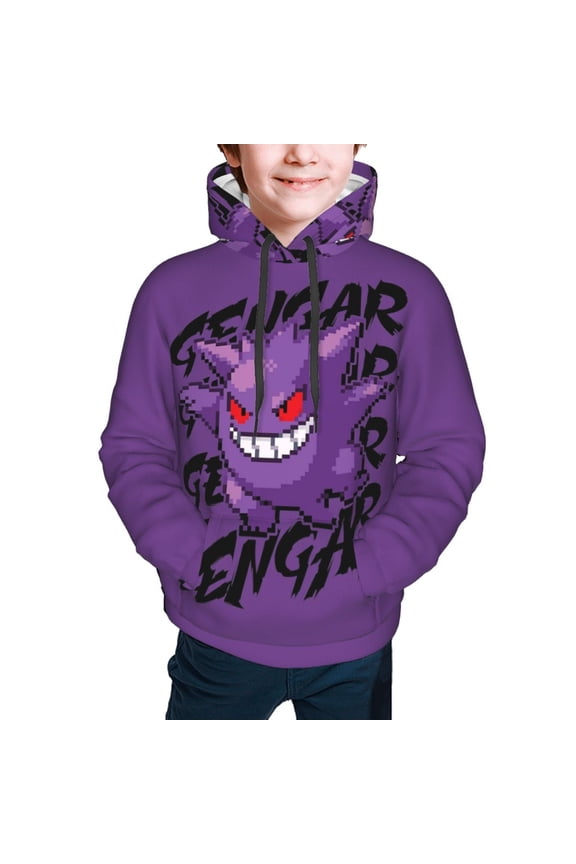 Gen-gar Demon Youth Pullover Hoodie Loose Sweatshirt Long Sleeve Hooded Sweaters
