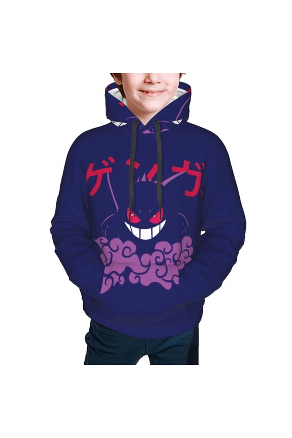 Gen-gar Demon Youth Pullover Hoodie Loose Sweatshirt Long Sleeve Hooded Sweaters